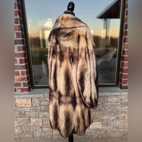 L/XL RARE German Sable Fitch Fur Swing Coat Maximilian Furs Modern Genuine Fur - Picture 6 of 14